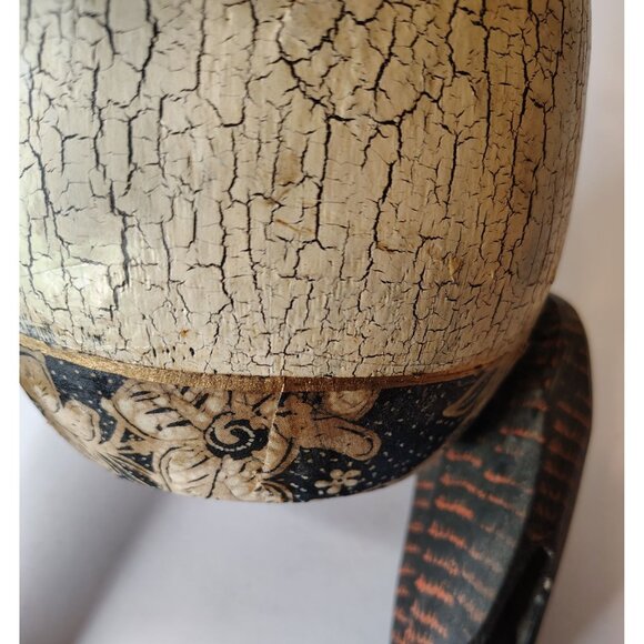 Chicken Hen Egg with Legs Shelf Sitter, Large, Cottagecore, Folksy Farmhouse - Picture 2 of 3